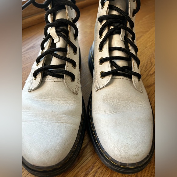 WOMEN'S DR. MARTENS ZAVALA COMBAT BOOTS White Size 6 - Picture 7 of 9